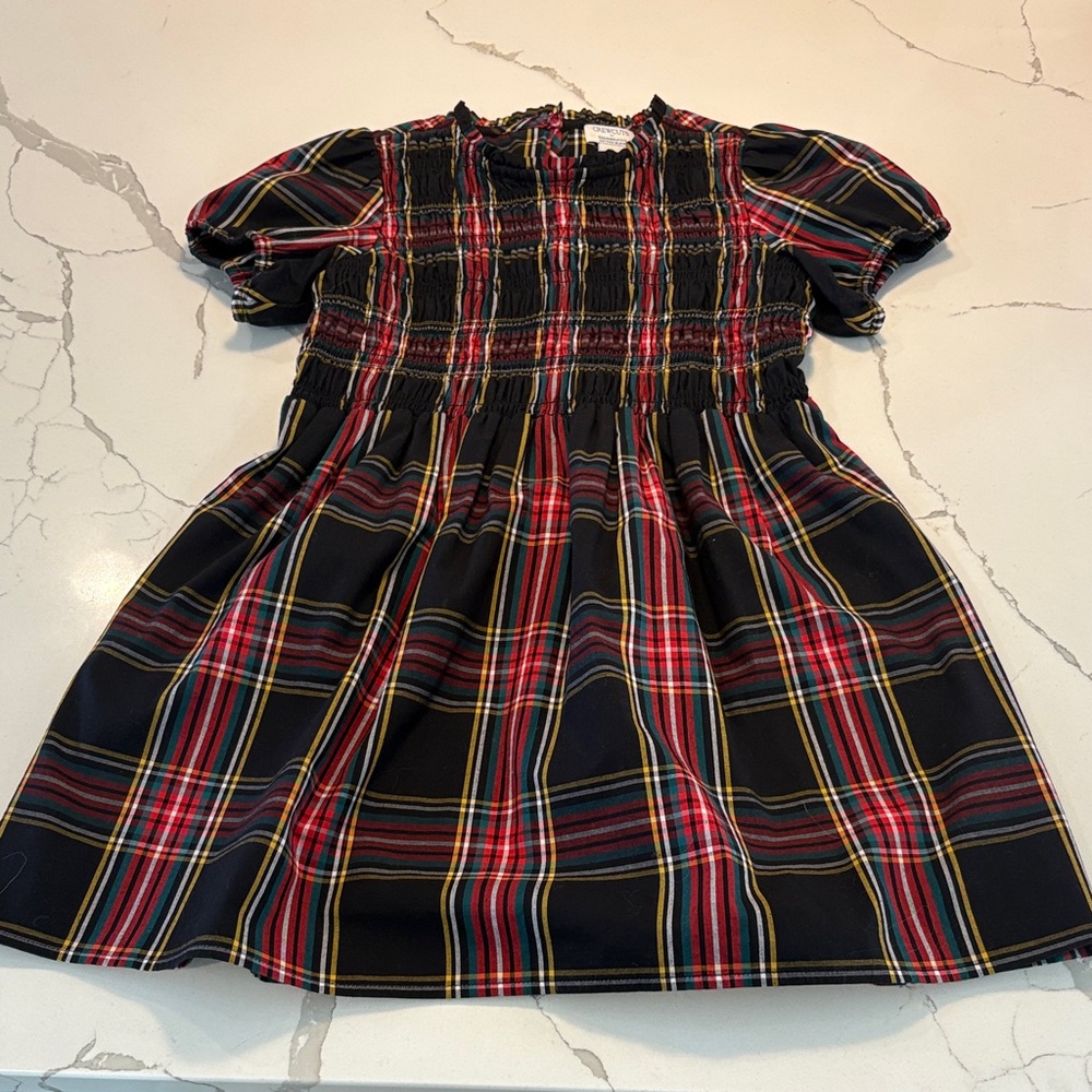 Crewcuts Black and Red Plaid Kids Dress